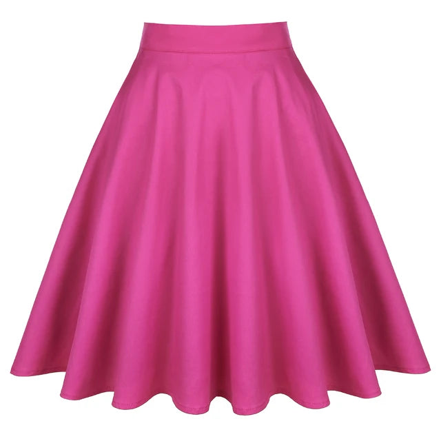 When We Retro Daisy Floral Printed Women Yellow Skirt VD0020 Vintage Casual High Waist A Line jupe femme Flare Summer Skirts