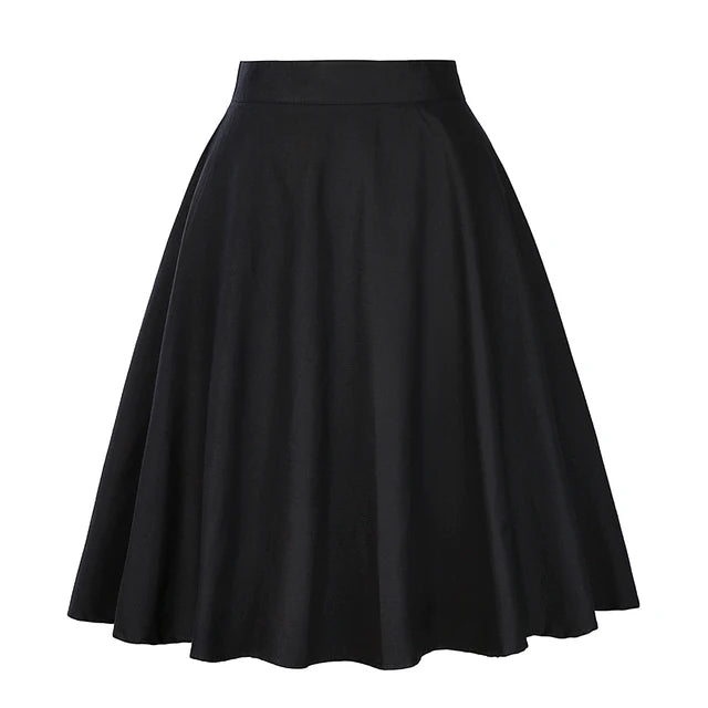 When We Retro Daisy Floral Printed Women Yellow Skirt VD0020 Vintage Casual High Waist A Line jupe femme Flare Summer Skirts
