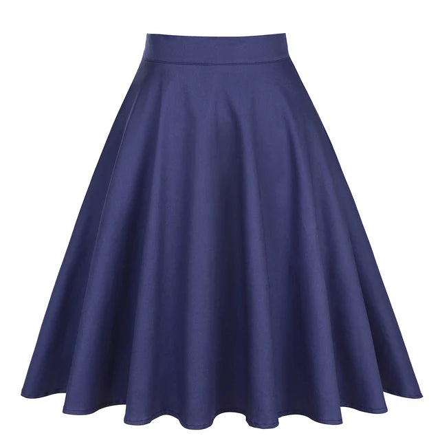 When We Retro Daisy Floral Printed Women Yellow Skirt VD0020 Vintage Casual High Waist A Line jupe femme Flare Summer Skirts