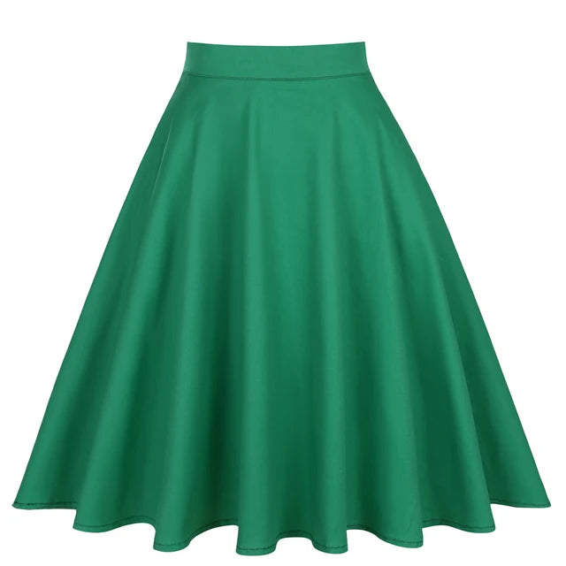When We Retro Daisy Floral Printed Women Yellow Skirt VD0020 Vintage Casual High Waist A Line jupe femme Flare Summer Skirts